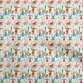 thumbnail image 1 of oneOone Cotton Jersey White Fabric Circus Craft Projects Decor Fabric Printed By The Yard 58 Inch Wide-aB, 1 of 5