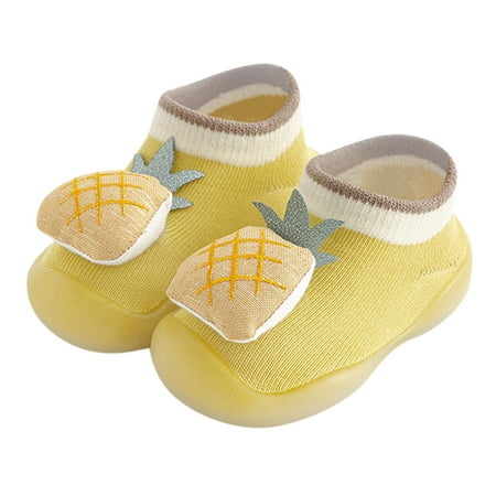 

yinguo toddler kids baby boys girls shoes first walkers cute cartoon antislip shoes socks shoes prewalker sneaker yellow 22