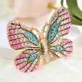 thumbnail image 5 of Gyn&Joy Multi-color Crystal Rhinestone Winged Butterfly Pin Brooch BZ030 (pink), 5 of 7