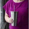 thumbnail image 4 of Deco Stainless Steel Tumbler with Straw 16 oz, 2 Pack, 4 of 5
