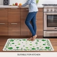 thumbnail image 5 of Clover Doormat Outdoor Entrance 16"x24", Happy St. Patrick's Day Retro Green Shamrocks Absorb Moisture Dirt Door Mats, Non-Slip Rubber Backing Floor Mats Indoor, Low-Profile Front Door Rugs, 5 of 9
