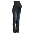 thumbnail image 5 of Oh! Mamma Maternity Women's Distressed Skinny Jeans with Full Panel (Women's & Women's Plus), 5 of 6