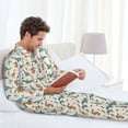 thumbnail image 6 of Sikiie Summer Dinosaur Mens Pajama Set, Soft Warm Long Sleeve Sleepwear, Cozy Button-Down Pjs for Men-Medium, 6 of 7