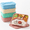 Bright Colors, variant on 4 Pack Classic Colors Silicone Reusable Bento Box Lunch Container Set