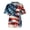 Blue, variant on Scrub Tops for Men Patriotic Usa Flag Pattern Medical Uniform Comfortable V-Neck Short Sleeve Trend Work Shirt Navy 3XL