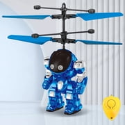 Meponn Flying Toys for Boys, Drones Toys for Ages 8-13 USB Charging, Induction Helicopter Hand Controlled with LED Light, Flying Orb Ball Indoor Outdoor Boys Girls Gifts , Blue