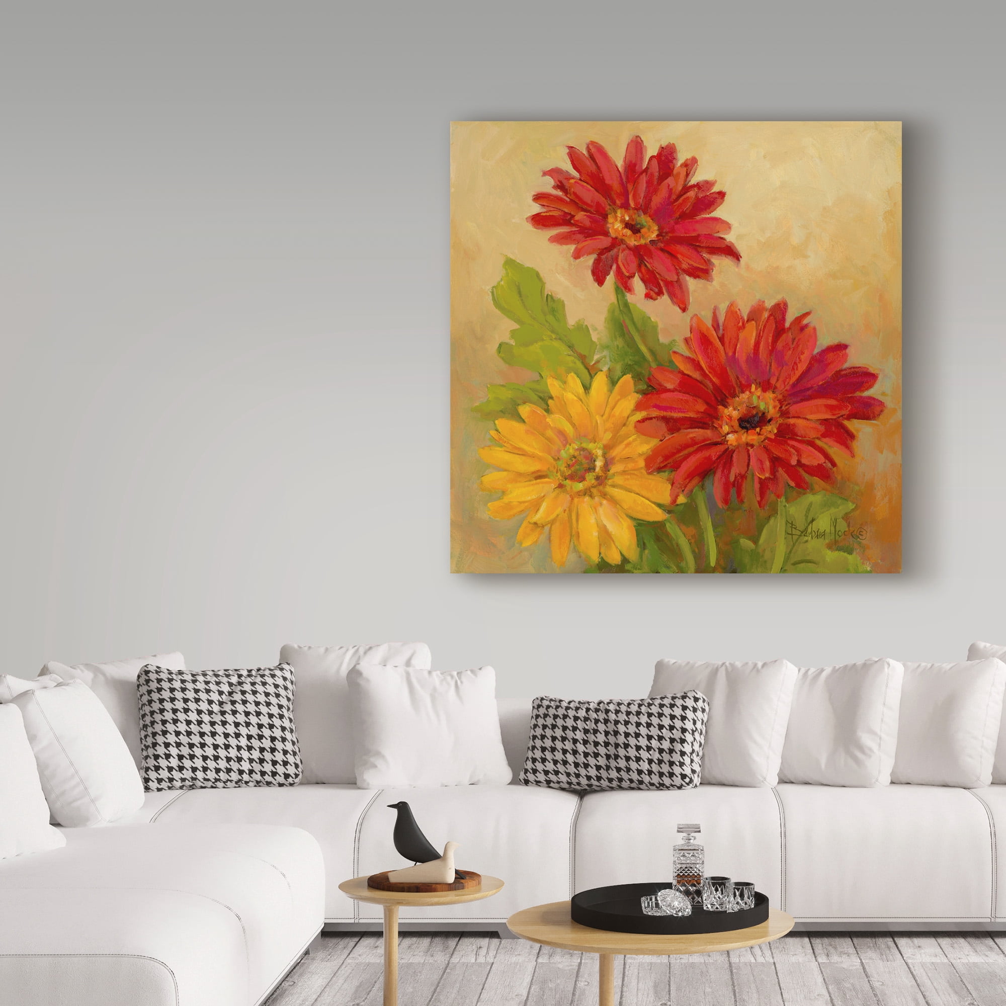 Trademark Fine Art ' Gerber Daisies' Canvas Art by Barbara Mock