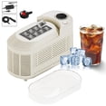 thumbnail image 1 of Compact Countertop Ice Maker, Produces Solid Square Ice Cubes in 15 Mins, Portable with Car Cord for Camping, RV Trips, Small Spaces, Quick Ice Production, 1 of 8