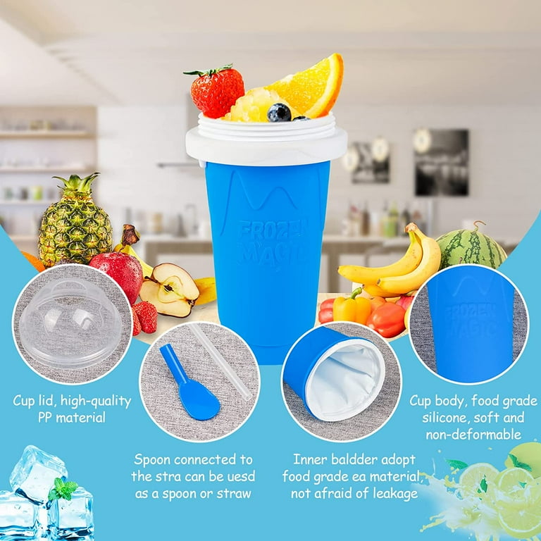 Silicone Slushy Cup Slushie Maker Cup Summer Cooler Smoothie Cup