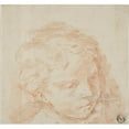 thumbnail image 2 of Donato Creti 13x12 Gold Ornate Wood Frame and Double Matted Museum Art Print Titled - Child's Head, 2 of 4