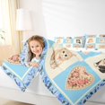 thumbnail image 3 of Homewish Blue Pet Cat Plaid Twin Comforter Sets,Lovely Floral Bedding Set,Polkadot Reversible,2pcs,1 Comforter and 1 Pillowcase, 3 of 7