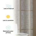 thumbnail image 3 of THD Serena Faux Linen Textured Semi Sheer Privacy Light Filtering Transparent Window Grommet Thick Curtains Drapery Panels for Bedroom & Living Room, 2 Panels, 3 of 6