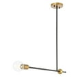 thumbnail image 6 of Indoor Home Decorative Midcentury Modern Brees 1 Light Black and Brass Pendant, 6 of 7