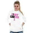 thumbnail image 5 of Breast Cancer I Can Fight Cancer Women's Long Sleeve T Shirt Brisco Brands X, 5 of 6