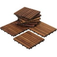 thumbnail image 3 of EZ-Floor Interlocking Flooring Tiles in Solid Teak Wood Oiled Finish (Set of 10), Long 9 Slat, 3 of 4