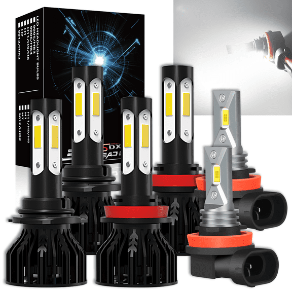 NSDXCT for Toyota Venza 2009-2016 LED Headlight Bulbs High Low Beam Fog Light 6PC