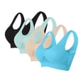 thumbnail image 2 of Womens Bras Seamless Sports Bra Wirefree Yoga Bra With Removable Pads Sports Bra Multicolor 3XL, 2 of 7