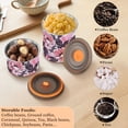 thumbnail image 6 of Pink Peony Flower Watercolor Airtight Coffee Bean Canister 30oz Food Storage Containers with Lids For Gournd, Tea, Sugar, Flour, Rice, Cereal, Candy Cookie Jar, 6 of 8