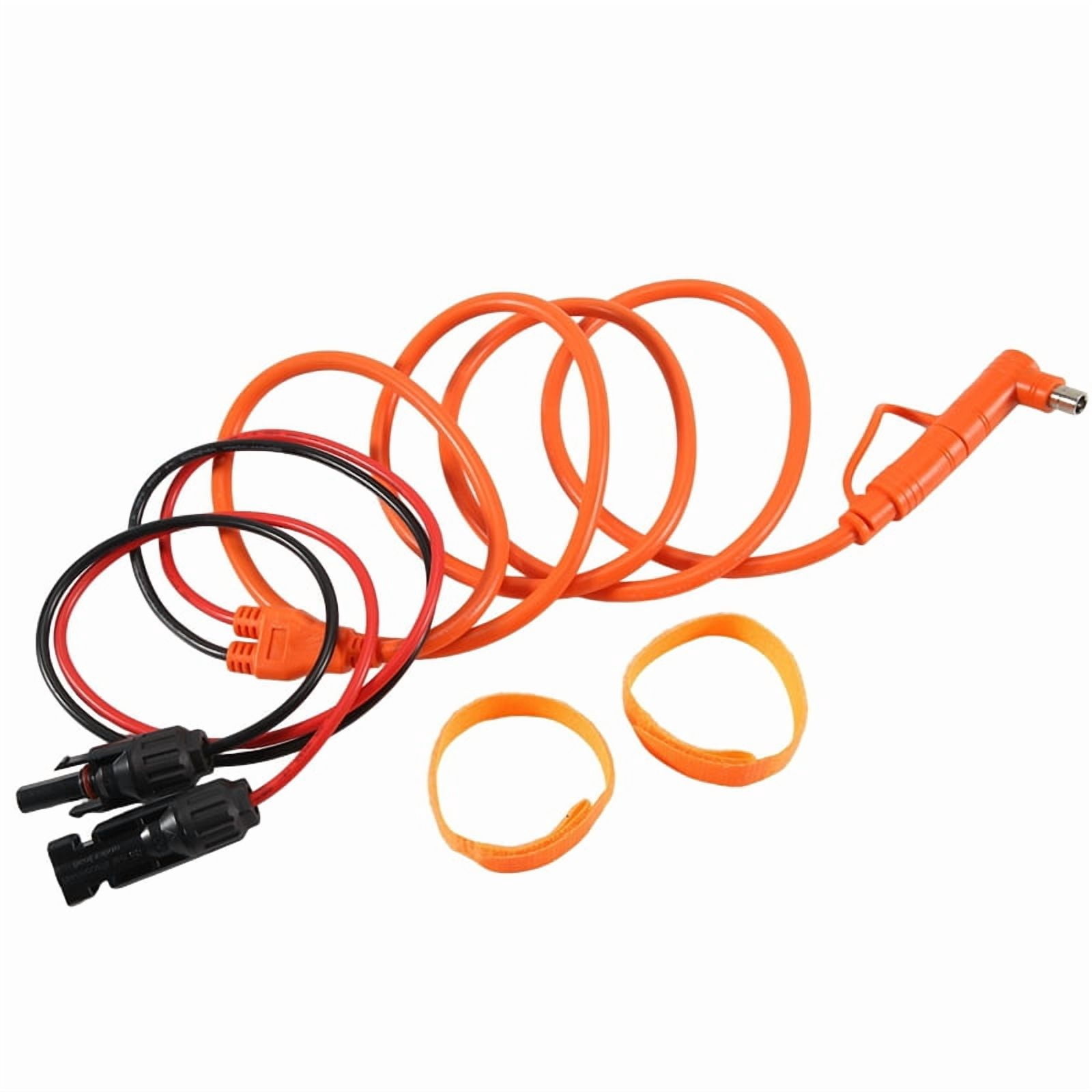 2X Solar Panel to DC 8mm Adapter Cable 2m, Solar Connector to DC7909/8020 Male Plug Extension Cord, Tinned Copper Wire