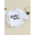 thumbnail image 3 of Suealasg Infant Boys Clothes 3M 6M 12M 18M 24M Newborn Boys Long Sleeve Letter Print Romper Bodysuit Autumn Clothing for Baby Boys, 3 of 8