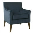 thumbnail image 1 of HomePop Chaise d'Appoint Moderne en Bois et Velours Bleu, 1 of 9