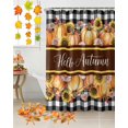 thumbnail image 5 of Hello Fall Pumpkin Shower Curtains for Bathroom, Sunflower Daisy Waterproof Fabric Shower Curtain for Bathroom Bathtub Decoration, Machine Washable, 72"x72", 5 of 9