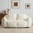 thumbnail image 2 of Leumius Giant Bean Bag Sofa Couch for Adults, Upholstered Loveseat Floor Sofa with Pillows and Armrests, Oversized Floor Sofa for Living Room Bedroom,White, 2 of 9