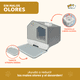thumbnail image 4 of Arenero para Gato Cerrado Grande Antiolores - Caja de Arena Tipo Casa con Cernidor, Incluye Pala Recogedora y Tapete Alfombrilla Atrapa Arena, Plástico Resistente (Gris), 4 of 8