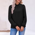 thumbnail image 6 of Annhoo Long Sleeve Shirts for Women Dressy Casual Pleated Crewneck Solid Color Loose Tops Spring Clothes, 6 of 8