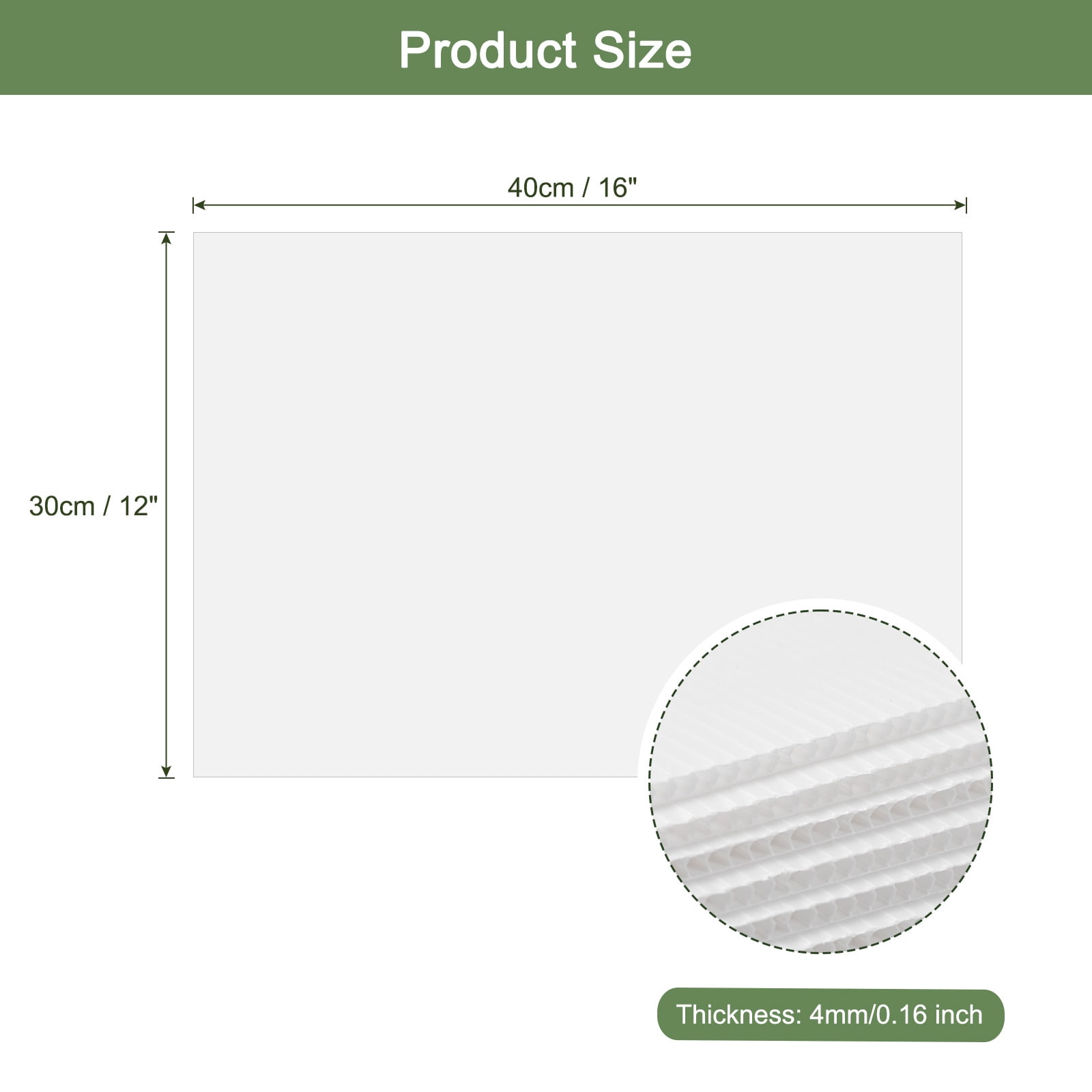 Uxcell Blank Yard Signs, 16"x12" Corrugated Plastic Sheet, White Lawn Sign, Garage Sale Sign, Open House Sign, 20 Pack