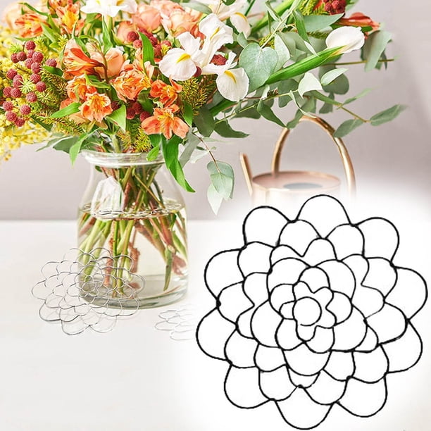 Wmhnj Portaflorales metlico con acabado lacado, juego de 6 piezas para diseño floral, base de hierro resistente a la oxidacin, soporte estable para arreglos florales.
