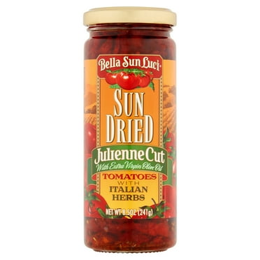 Bella Sun Luci Julienne Cut Sun Dried Tomatoes with Italian Herbs, 8.5 oz