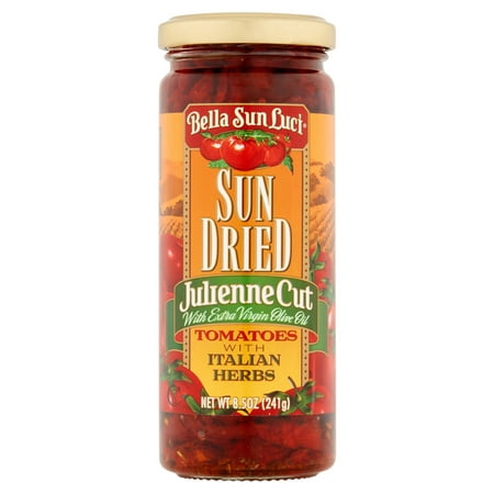 (2 Pack) Bella Sun Luci Julienne Cut Sun Dried Tomatoes with Italian Herbs, 8.5