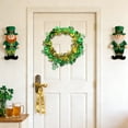 thumbnail image 4 of St. Patrick's Day Wreath Shamrocks Wire Wreath Decorations Green Irish Saint Patty Party Decorations for Front Door Home Garden Party, 4 of 6