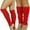 Red, variant on ToBeInStyle Women's Knit Long Iconic 80s Acrylic Leg Warmers - Neon Yellow - One Size