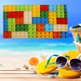 thumbnail image 2 of Ofertas únicas 1 pieza Toalla de playa absorbente suave Patrón de puntos redondos Diseño clásico Colorido 59 x30 para la playa, 2 of 7