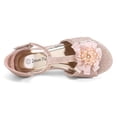 thumbnail image 4 of Sandalia DREAM PAIRS para Niñas con Tacón Bajo y Tira en T con Flor Dorada, 4 of 6