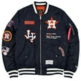 thumbnail image 4 of Men's New Era x Alpha Industries Navy Houston Astros Full-Zip Bomber Jacket, 4 of 5