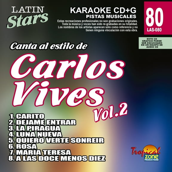 Karaoke Latin Stars 080 Carlos Vives Vol.2
