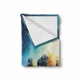 thumbnail image 2 of Fantasy Soft Flannel Fleece Throw Blanket, Enchanted Night with Stars and Aurora Borealis in Sky Above Mystic Road, Cozy Plush for Indoor and Outdoor Use, 70" x 90", Multicolor, by Ambesonne, 2 of 6