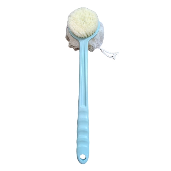 NKOOGH Soft Brush Long Handle Shower Brush Double Sided Back Scrubber Bath Tool