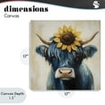 thumbnail image 4 of Stupell Industries Farmhouse Pastoral Sunflower Highland Canvas Art, 17 x 17, by Tina LeCour, 4 of 8