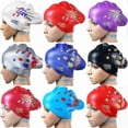 thumbnail image 1 of Gorro de natación de pelo largo para mujer, extragrande, de goma, silicona, impermeable, para niñas, para piscina, equipo de buceo, 1 of 3