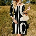 thumbnail image 3 of Abstract Black White Art Design Dress Summer Dresses Woman Street Style Big Size Casual Dress, 3 of 9