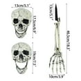 thumbnail image 3 of Halloween Outdoor Decorations Skeleton Stakes, Realistic Scary Skull Head, and Hands Arms with Crow Set for Yard Lawn Graveyard Garden Stakes for Lawn Stakes Garden Halloween Skeleton Decoration, 3 of 7