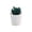 D, variant on huayou Mini Artificial Succulent Potted Plant with White Plastic Pot, Faux Wide Flat Leaf Succulent, Tabletop Living Room Office Desktop Decoration