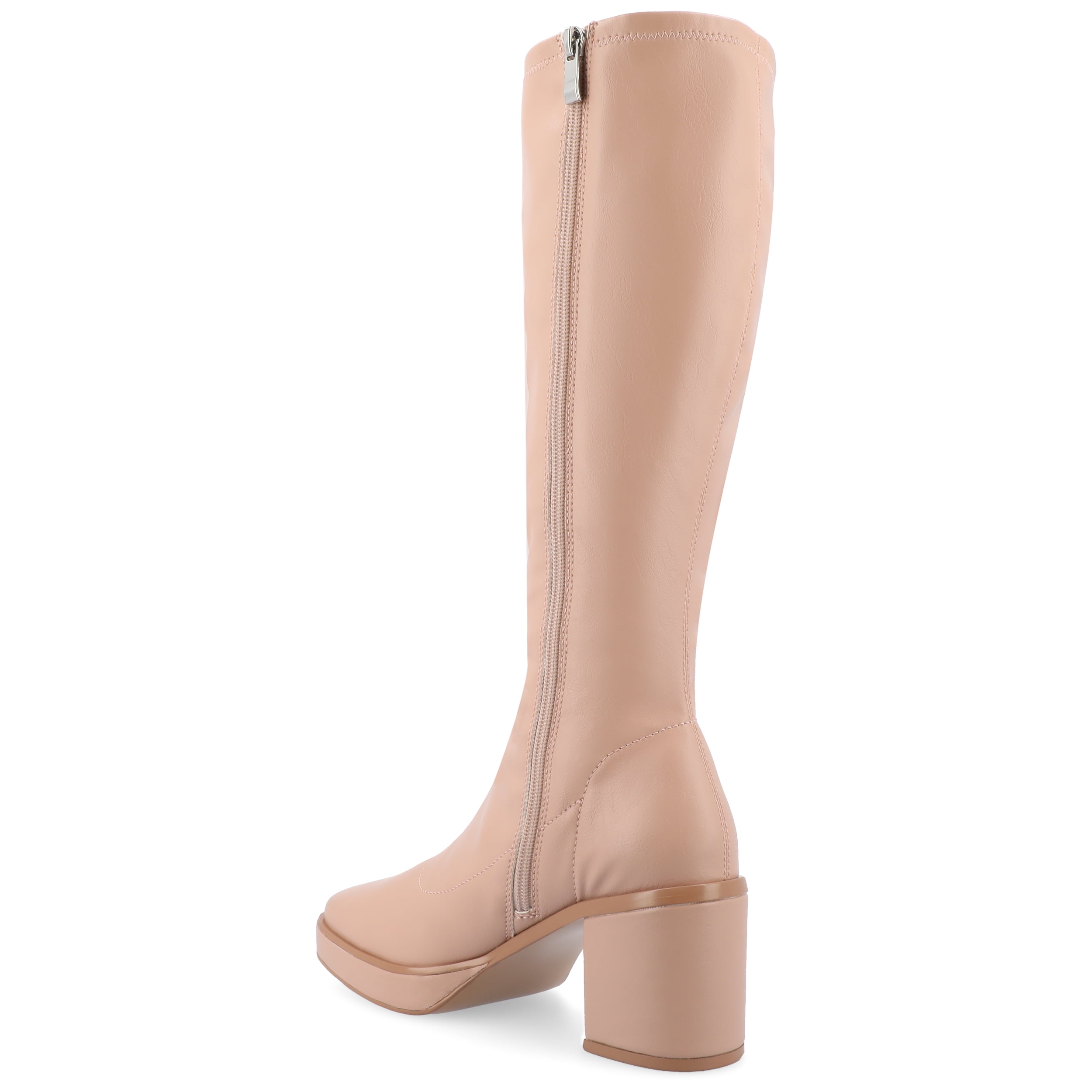 Journee Womens Alondra Platform Square Toe Boots