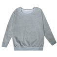 thumbnail image 2 of HAOTAGS Kids Round-Neck Long-Sleeve Sweatshirts (Ages 1 to 13) Lightweight, Soft Pullover Top for Boys and Girls Gray Size 8, 2 of 6