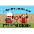 thumbnail image 2 of Reed, Tara 24x17 White Modern Wood Framed Museum Art Print Titled - Gnome Grill Masters sentiment landscape I-Stay in the Kitchen, 2 of 4