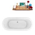 thumbnail image 3 of 67" Streamline N1123CH-CH Clawfoot Tub and Tray With Internal Drain, 3 of 10